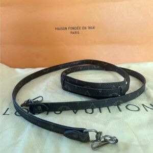 Louis Vuitton Monogram Messenger Strap in Dark Brown with Brass Hardware